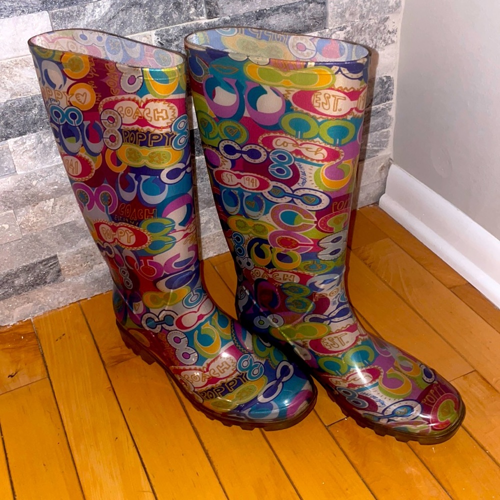 Women’s size 6 Coach vintage rain boots
